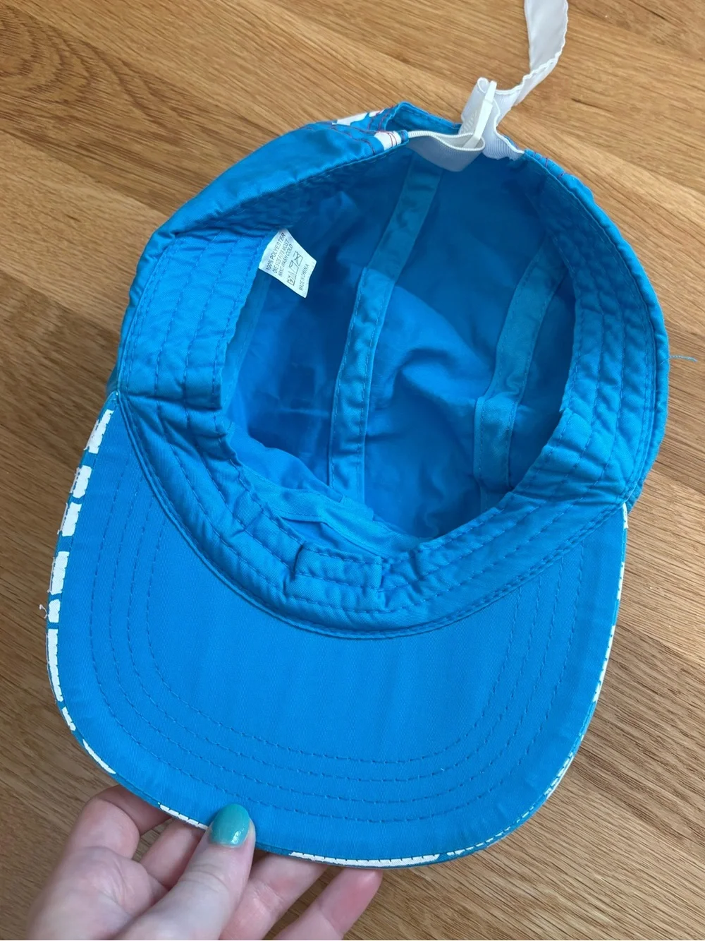 New Balance NBXC 5 Panel Running Hat Blue White Cross Country Clouds